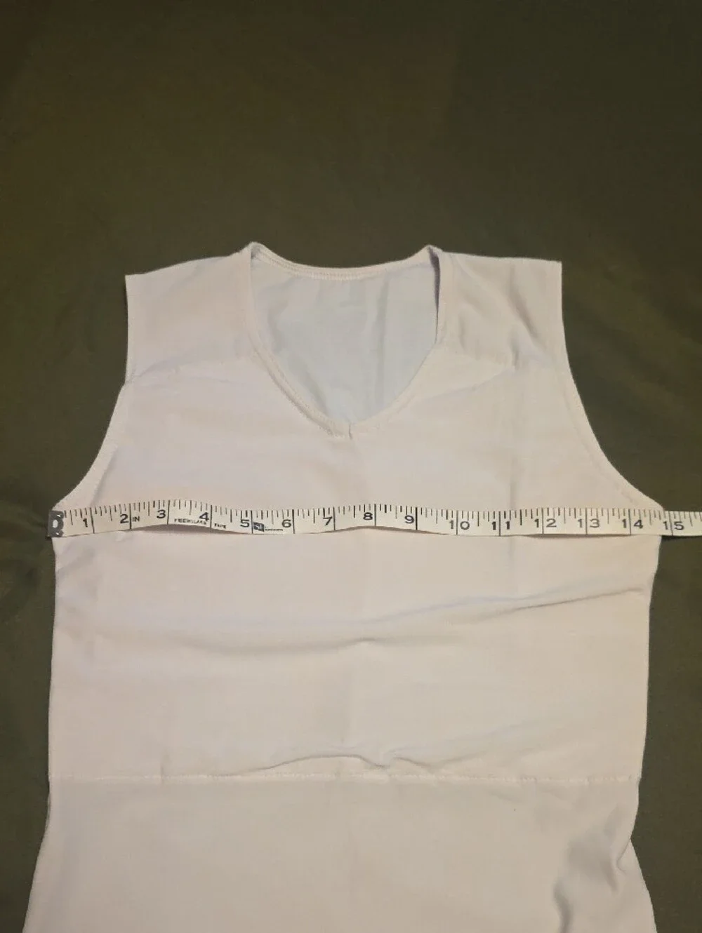 gc2b FtM Trans Chest Binder White V-Neck Full Length XL